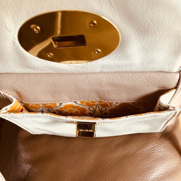 Emma Fox, Beige, Black, Cream, Soft Leather Crossbody Bag, GUC - Picture 10 of 15